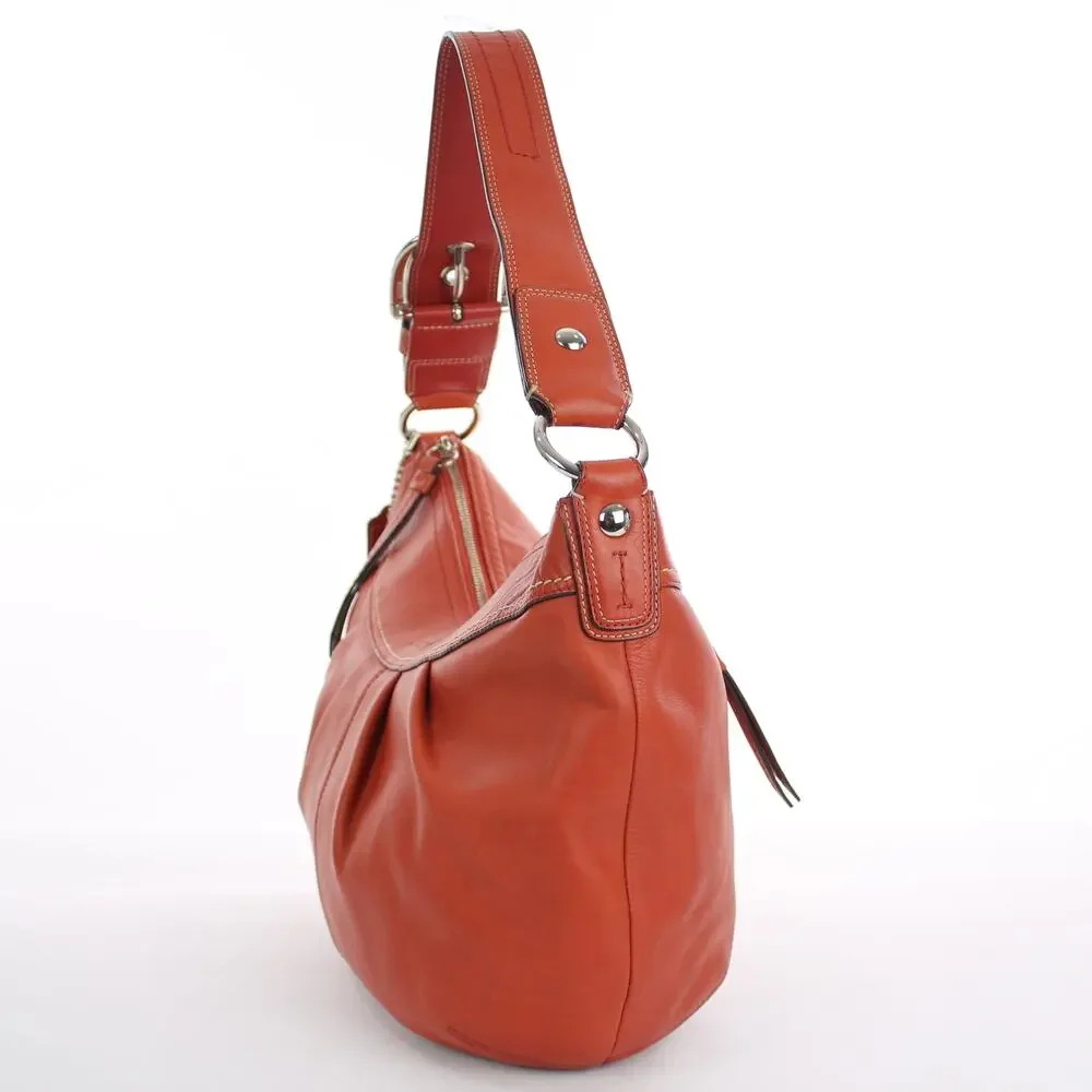 Coach Vintage Y2K Soho Hobo Bag Orange Leather Shoulder Bag - Picture 3 of 9